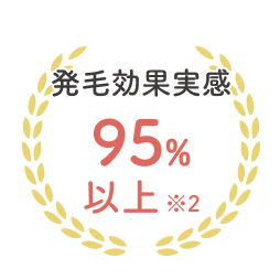 発毛効果実感 95%以上