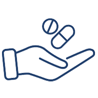 Medication pickup and delivery support icon