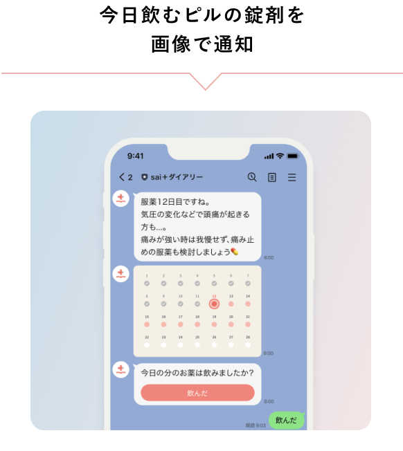 ピルを飲み始めの方にも安心のサポート
