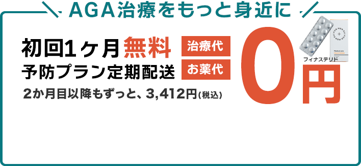初回0円、2か月目以降もずっと、3,412円(税込)