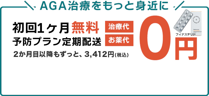 初回0円、2か月目以降もずっと、3,412円(税込)