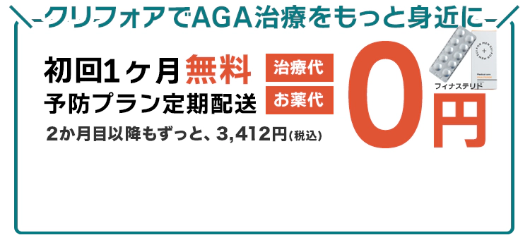 初回0円、2か月目以降もずっと、3,412円（税込）