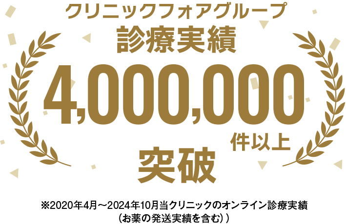 オンライン診療実績4,000,000件以上