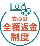 安心の全額返金制度