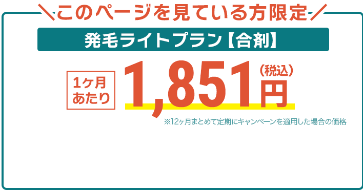 初回0円、2か月目以降もずっと、3,412円(税込)
