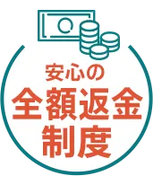 安心の全額返金制度