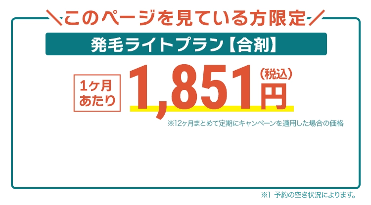 初回0円、2か月目以降もずっと、3,412円(税込)
