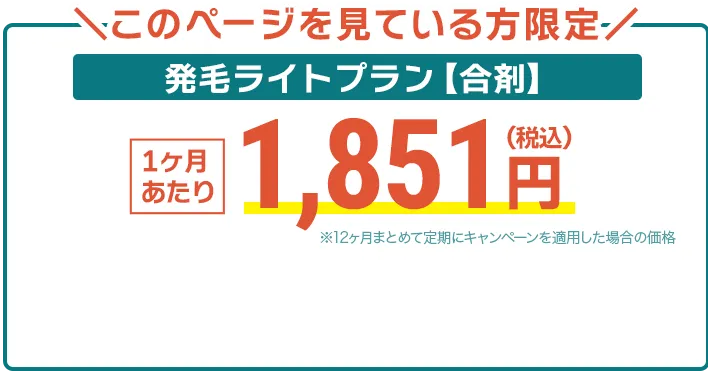 初回0円、2か月目以降もずっと、3,412円（税込）