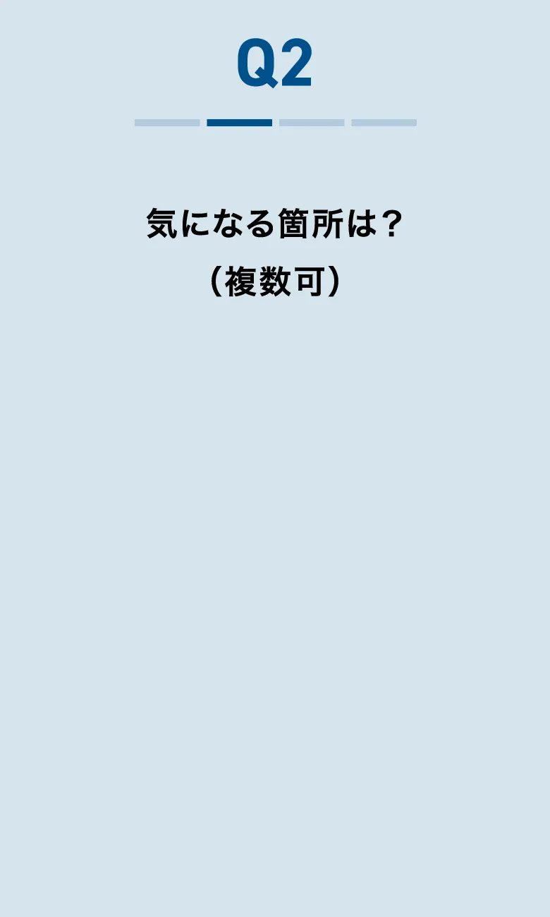 気になる箇所は？（複数可）