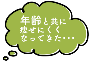 年齢と共に痩せにくくなってきた・・・
