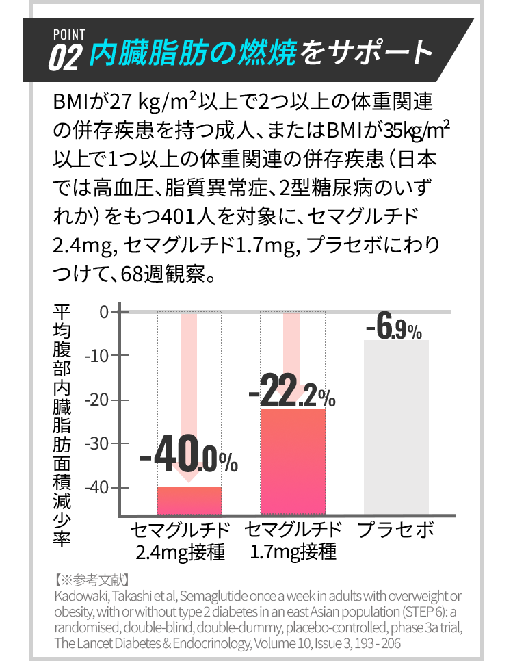 POINT02 内臓脂肪の燃焼をサポート