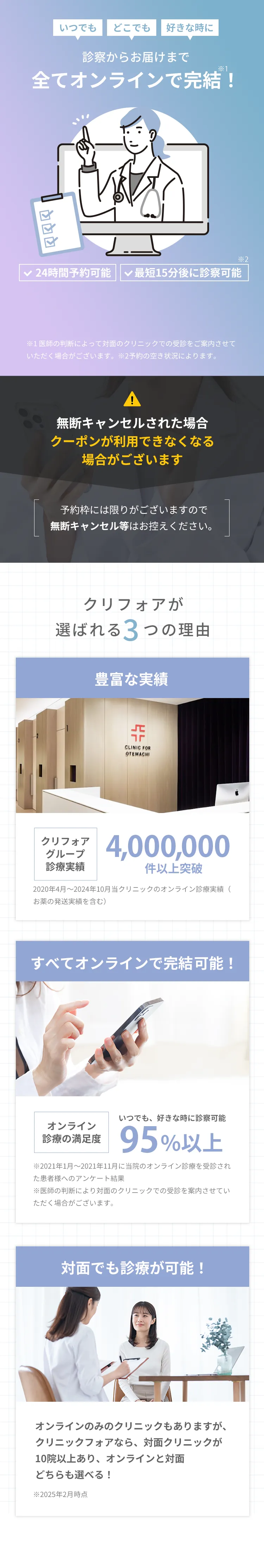診療からお届けまで全てオンラインで完結！