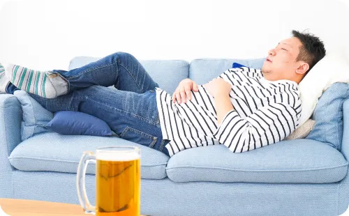 ソファーでゴロゴロ