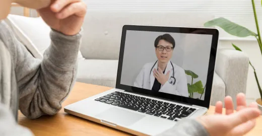 問診票に沿ってオンライン診療