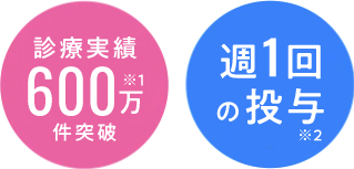 診療実績600万件突破 週一回の投与