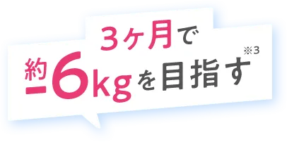 3ヶ月で約-6kgを目指す