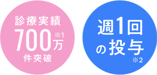 診療実績700万件突破 週一回の投与