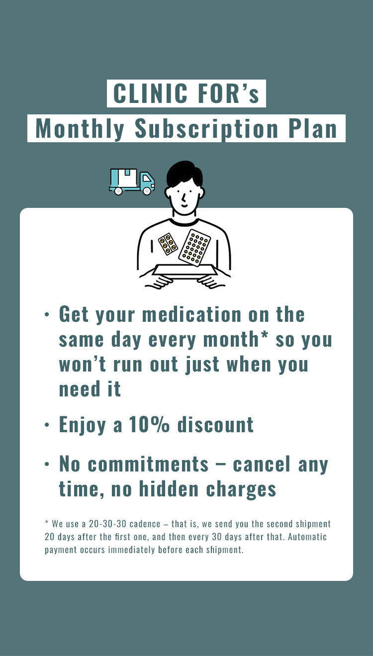 CLINIC FOR’s Monthly Subscription Plan