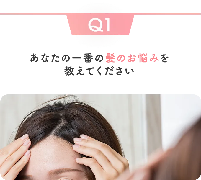 あなたの一番の髪のお悩みを教えてください