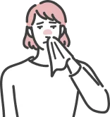 アレルギー体質女性イラスト