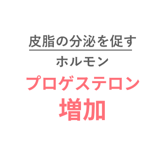 皮脂の分泌を促すホルモン プロゲステロン増加