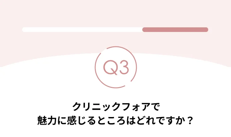 クリニックフォアで魅力に感じるところはどれですか？