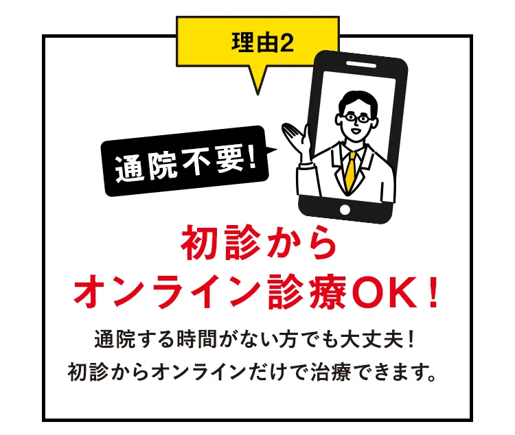 初診からオンライン診療OK！