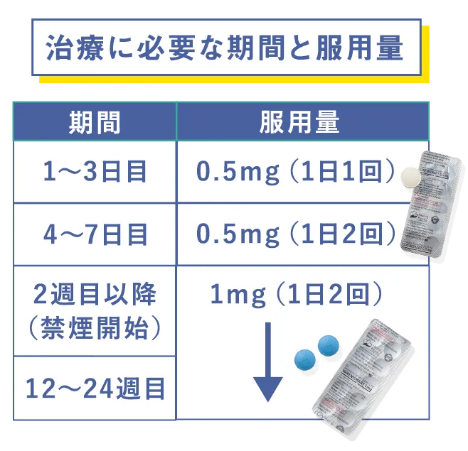 治療に必要な期間と服用量