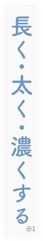 長く・太く・濃くする※