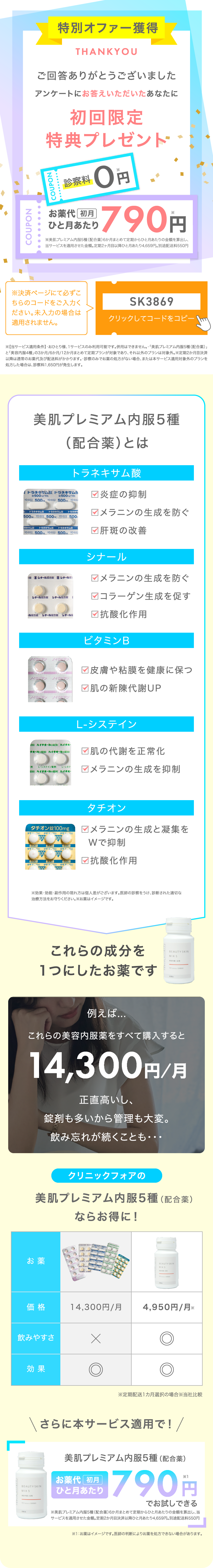 特別オファー獲得