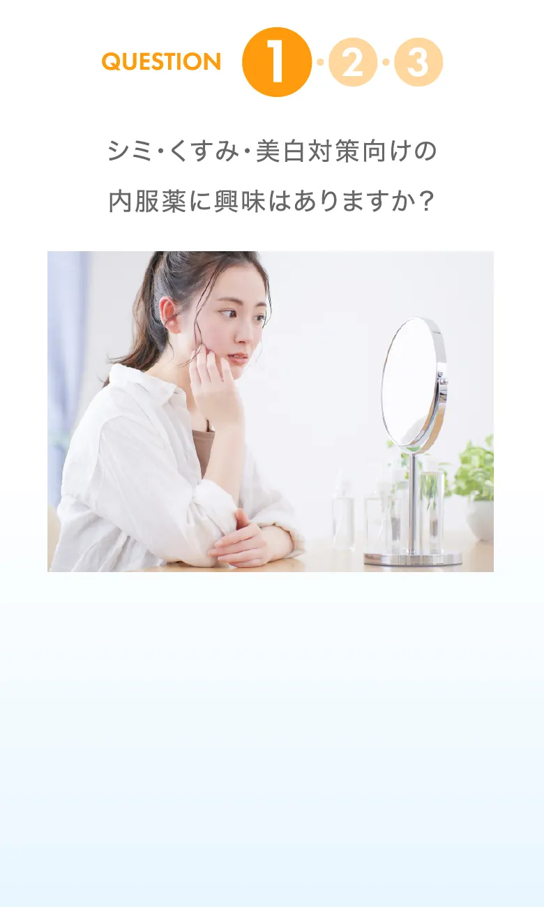 シミ・くすみ・美白対策向けの内服薬に興味はありますか？