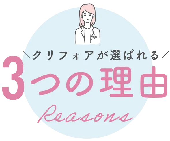 クリフォアが選ばれる3つの理由