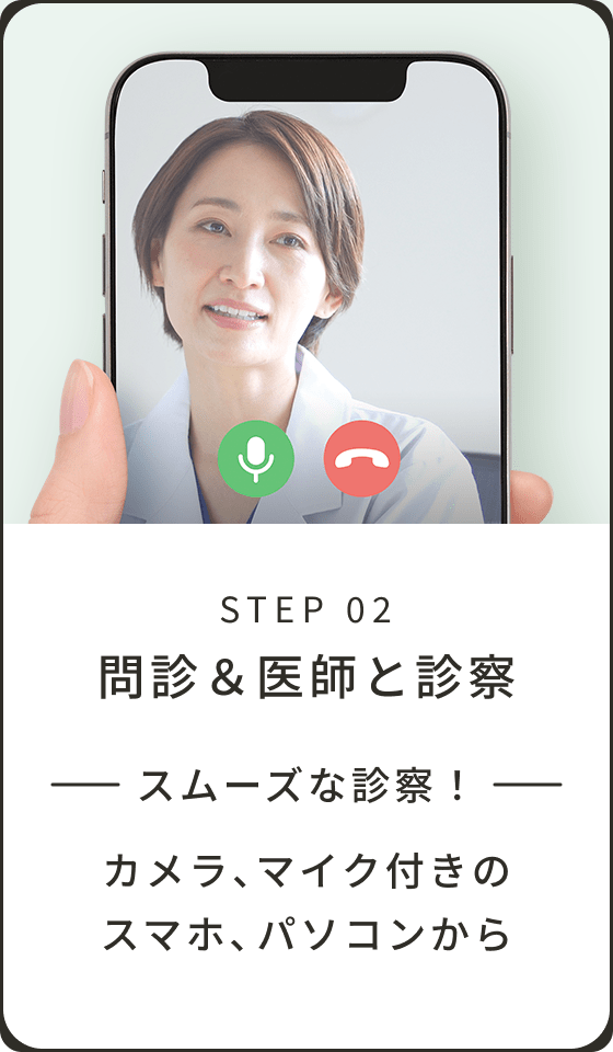 STEP 02 問診&医師と診察