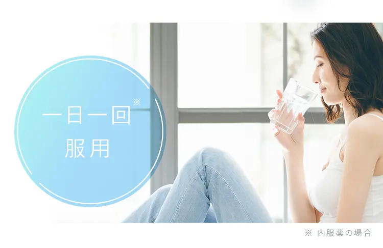 医師推奨 1日1回飲むだけ!
